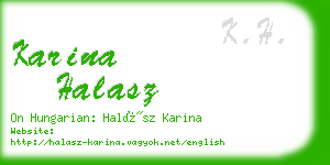 karina halasz business card